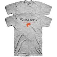 Simms Logo Bass T-Shirt Grey Heather S