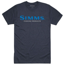 Simms Logo Bass T-Shirt M Storm Heather