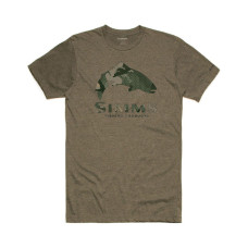 Simms Trout Hex Flo Camo T-Shirt Olive Heather XL