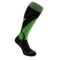 Bridgedale Merino Fusion Vertige Mid Ski Socks  Black/Lime  M