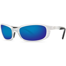 Costa Brine Sunglasses - Polarized Mirror 580P Lenses Matte Crystal Blue