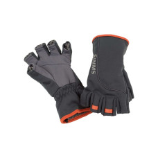 Simms Guide Polartec Windbloc Half-Finger Gloves Raven  M