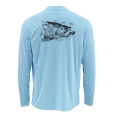 Simms SolarFlex Shirt - UPF 50+ Tarpon Glacier M